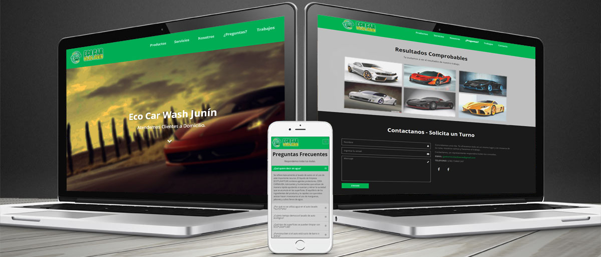 Página Web para la empresa Eco Car Wash
